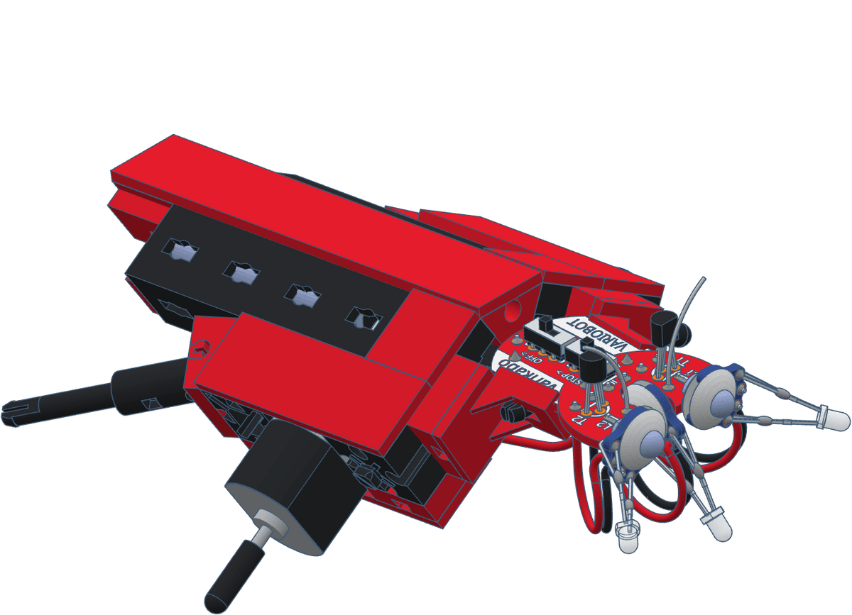 VARIOBOT varikabo FT Lötbausatz - Roboter, 68 Teile, für Fischertechnik - F23108906 - Funduino