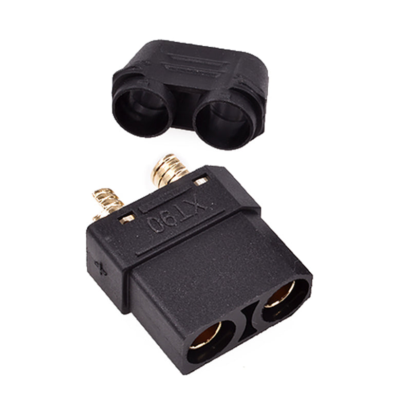 XT90H-F high-current connector - socket with solder tab, cover, 90 A