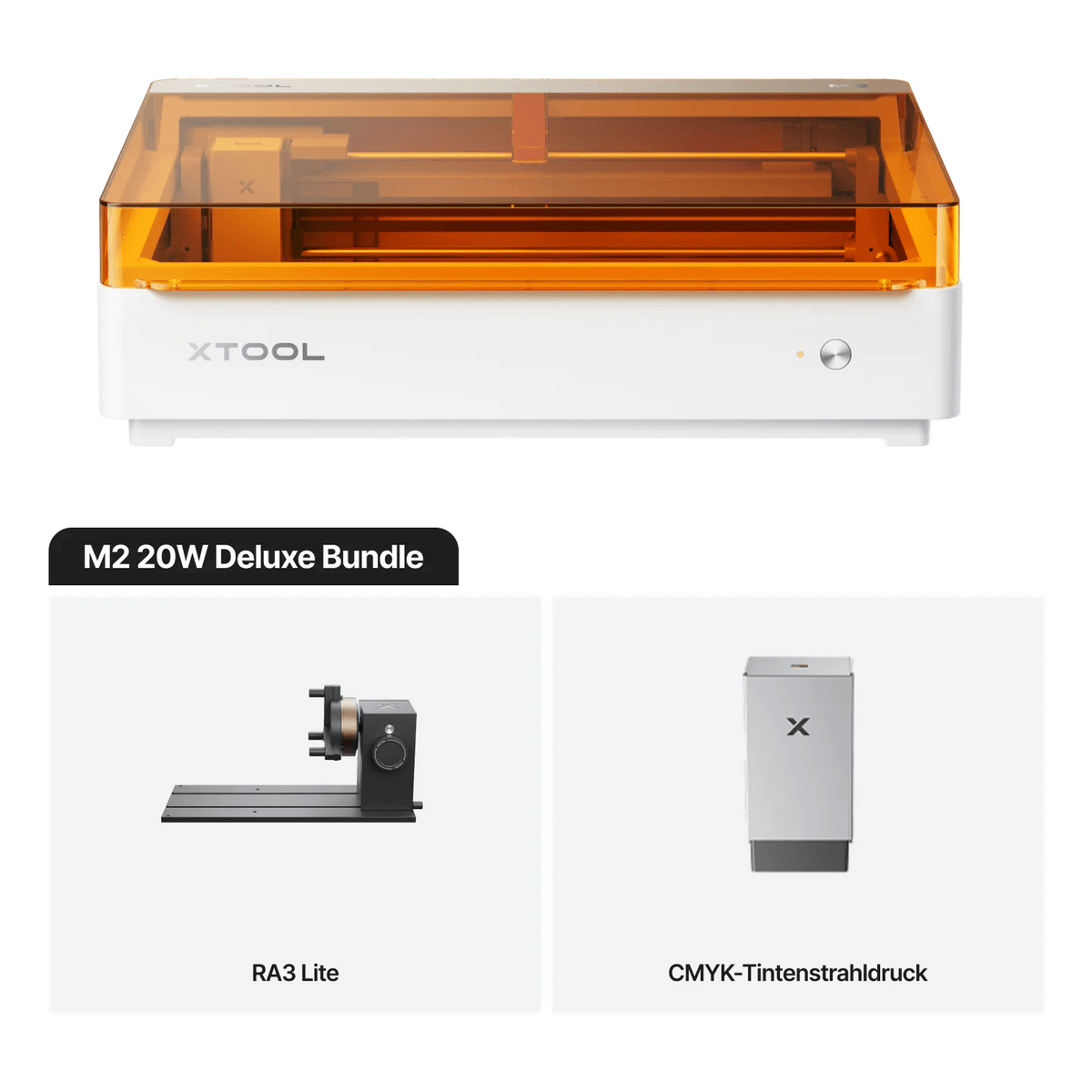 XTool M2 20 W Lasergravierer - Diodenlaser, 426 x 320 mm, verschiedene Ausführungen - F26111404.2 - Funduino