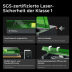 XTool S1 40 W Dark Lasergravierer - 498 x 319 mm, verschiedene Ausführungen - F26211450 - Funduino